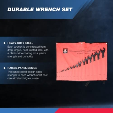 Neiko Jumbo Wrench Set 16 Piece 1/4 to 1-1/4 Inch