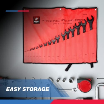Neiko Jumbo Wrench Set 16 Piece 1/4 to 1-1/4 Inch