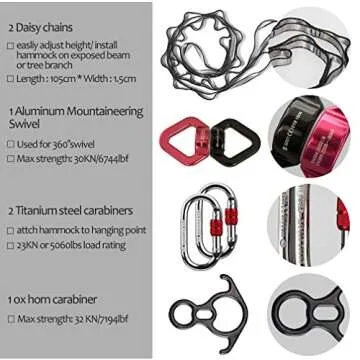 Deluxe Aerial Yoga Equipment Set - Hammock, Acrobatic, Dance (10m x 2.8m) - Sky Blue