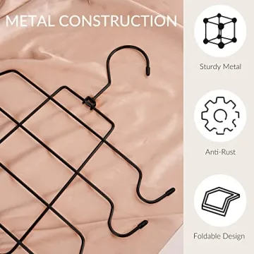 ZEDODIER Tank Top Hanger, 4 Pack Space Saving Bra Hangers, Non-Slip Hanging Sport Bras Holder, Closet Organizers and Storage for Camisoles Tank Tops Bras Ties Swimsuits Strappy Dress, Black