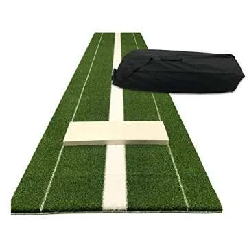 All Turf Mats® Softball Pitching Mat with Duffle Bag - Portable Softball Training Equipment for Pitchers, Baseball & Softball Practice, Indoor/Outdoor Pitching Trainer with Pitching Rubber
