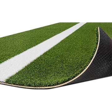 All Turf Mats® Softball Pitching Mat with Duffle Bag - Portable Softball Training Equipment for Pitchers, Baseball & Softball Practice, Indoor/Outdoor Pitching Trainer with Pitching Rubber