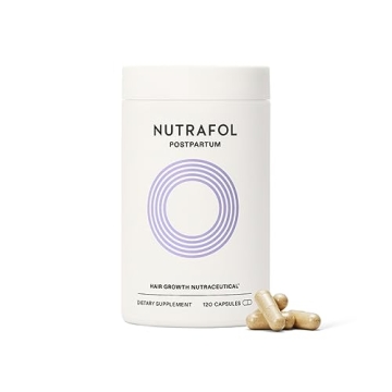 Nutrafol Postpartum Hair Growth Supplements for New Mothers, Safe and Clinically Proven for Thicker ...