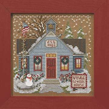 Mill Hill School House Beaded Counted Cross Stitch Kit for Christmas