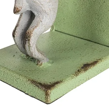 Creative Co-Op Rabbit Bookends - Rustic Charm for Home
