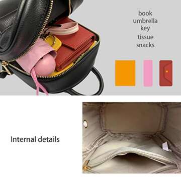 Stylish LA DEARCHUU Mini Backpack Purse for Women