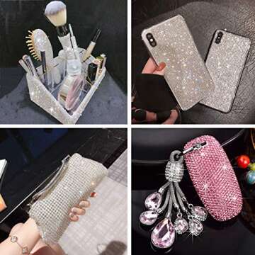 Woniutch Self-Adhesive Rhinestone Sheet Stickers for DIY Craft