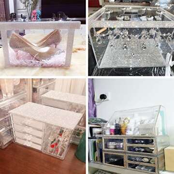 Woniutch Self-Adhesive Rhinestone Sheet Stickers for DIY Craft