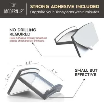 Modern JP Adhesive Hooks for Disney Ears - 16-Pack