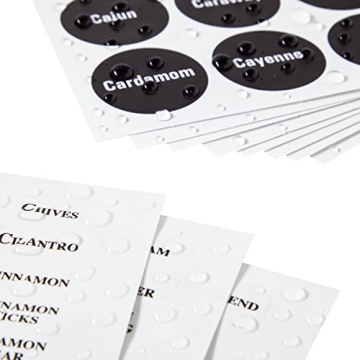 Talented Kitchen Magnetic Spice Jars - 3oz Metal Containers with Labels