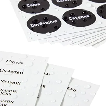 Talented Kitchen Magnetic Spice Jars - 3oz Metal Containers with Labels