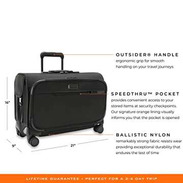 Briggs & Riley Baseline Carry-On Garment Bag for Travel