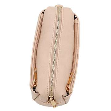 FashionPuzzle Triple Zip Crossbody Bag - Stylish & Practical