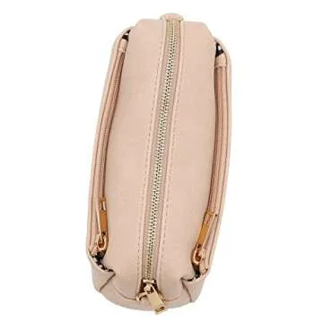 FashionPuzzle Triple Zip Crossbody Bag - Stylish & Practical