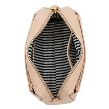 FashionPuzzle Triple Zip Crossbody Bag - Stylish & Practical