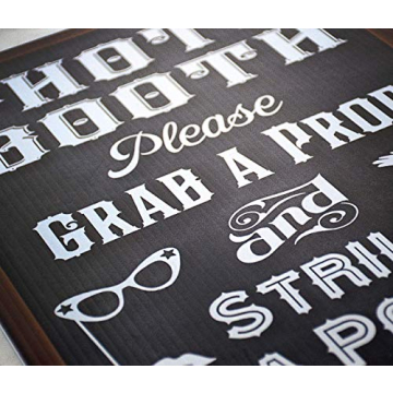 Bigtime Signs Photo Booth Props Sign for Events and Weddings