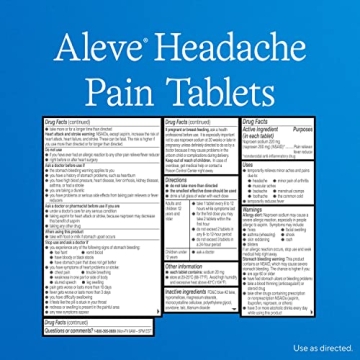 Aleve Headache Pain Relief Tablets for All Ages - 175 Count