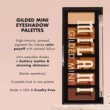 Milani Gilded Mini Eyeshadow Palette with 6 Matte & Shimmer Hues - Call Me Old-Fashioned