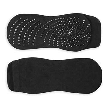 Gaiam Yoga Socks - Non Slip Fitness Sock Grips for Women & Men | Ideal for Home Use & All Types of Y...