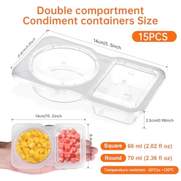 Buy ABEJFIC Double Compartment Snack Containers Online