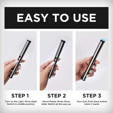 Guard Dog Security Enlight Pen Stun Gun with Flashlight, Self Defense Device, Battery Life Indicator, Belt Clip, Non Lethal Weapon for Women and Men, 6.10 Inches - Pink