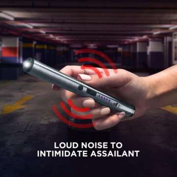 Guard Dog Security Enlight Pen Stun Gun with Flashlight, Self Defense Device, Battery Life Indicator, Belt Clip, Non Lethal Weapon for Women and Men, 6.10 Inches - Pink