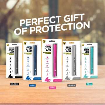 Guard Dog Security Enlight Pen Stun Gun with Flashlight, Self Defense Device, Battery Life Indicator, Belt Clip, Non Lethal Weapon for Women and Men, 6.10 Inches - Pink