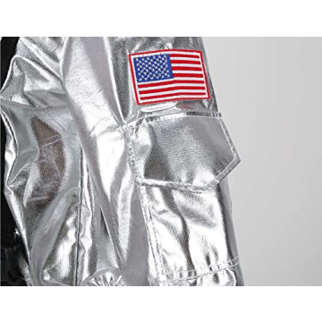 GRAJTCIN Women's Astronaut Costume Silver Jumpsuit