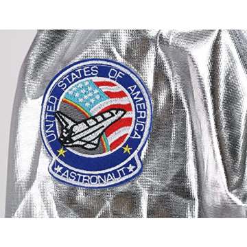 GRAJTCIN Women's Astronaut Costume Silver Jumpsuit