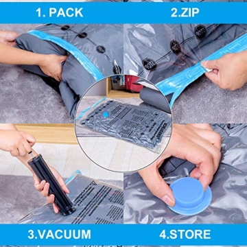 Accenter Vacuum Storage Bags 8-Pack Space Saver