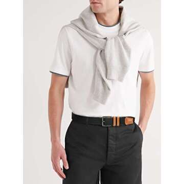 CHAOREN Black Elastic Woven Belt for Men's Casual Wear - Stylish & Durable