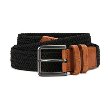 CHAOREN Black Elastic Woven Belt - Versatile and Stylish