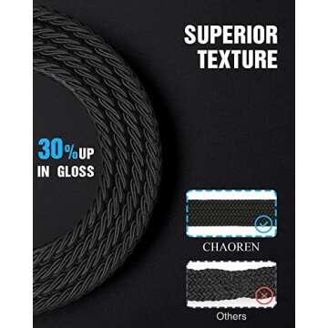CHAOREN Black Elastic Woven Belt - Versatile and Stylish