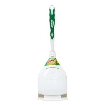 Libman Designer Bowl Brush and Caddy - 2 Pack - Toilet Brush and Holder Set, Non-Scratch, Bathroom Brush, Hygenic Caddy with Drying Slits