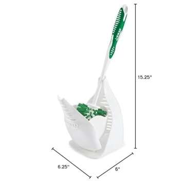Libman Designer Bowl Brush and Caddy - 2 Pack - Toilet Brush and Holder Set, Non-Scratch, Bathroom Brush, Hygenic Caddy with Drying Slits