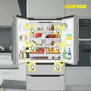 Gurtice New Upgraded 8 PCS WR55X11132 WR55X25754 LED Light for GE Refrigerator Replace WR55X30602 WR55X26486 PS4704284 3033142 EAP12172918 AP6261806