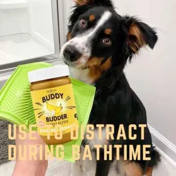 BUDDY BUDDER BARKIN' Banana Pumpkin PUP, Dog Peanut Butter, Healthy Dog Treats, Peanut Butter Dog Treats, Stuff in Toy, Dog Enrichment - Made in USA (Set of 2 / 17OZ Jars)