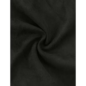 Allegra K Women's Casual Overall Dress Button Down Pockets Sleeveless Faux Suede Pinafore Dress X-Small Black