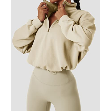 Versatile QINSEN Women's Crop Sweatshirt for Every Woman