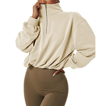 Versatile QINSEN Women's Crop Sweatshirt for Every Woman