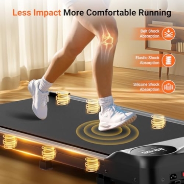 THERUN Portable Walking Pad Treadmill Compact Quiet Remote Control