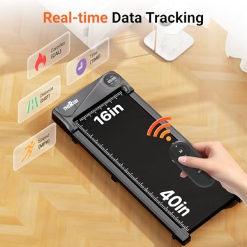THERUN Portable Walking Pad Treadmill Compact Quiet Remote Control
