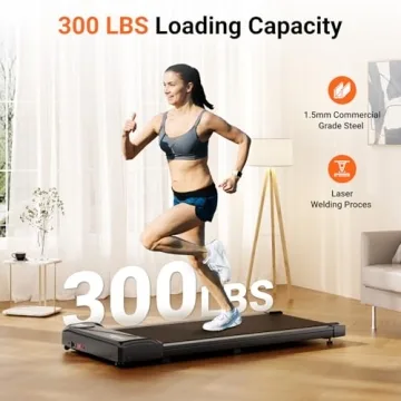 THERUN Portable Walking Pad Treadmill Compact Quiet Remote Control