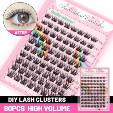 Bodermincer Large Capacity D Curl 10-12-16-16mm Mix/14-16-18mm Mix length Eyelash Extensions Mink Strip Eyelashes Individual Lashes Natural Style Home DIY (14-16-18mm Mix)