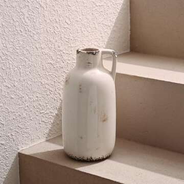 VICTOR & TERESA White Ceramic Vase for All Occasions