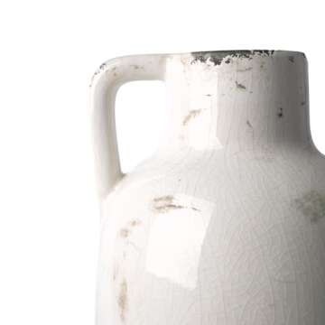 VICTOR & TERESA White Ceramic Vase for All Occasions