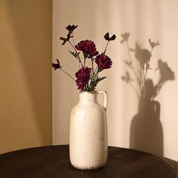 VICTOR & TERESA White Ceramic Vase for All Occasions