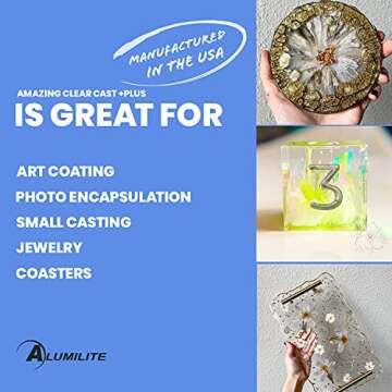Alumilite Amazing Clear Cast Plus Epoxy Resin Kit for Crafts