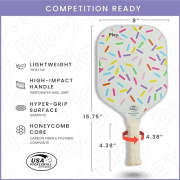 Play Paddles Cute Pickleball Paddle for Women - High Quality
