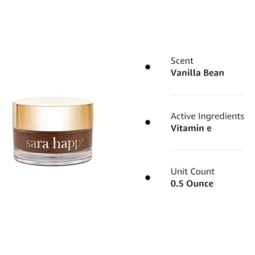 Sara Happ Vanilla Bean Lip Scrub for Dry Lips Care